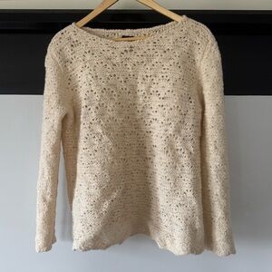 Vintage Eileen Fisher 100% Wool Open Knit Sweater